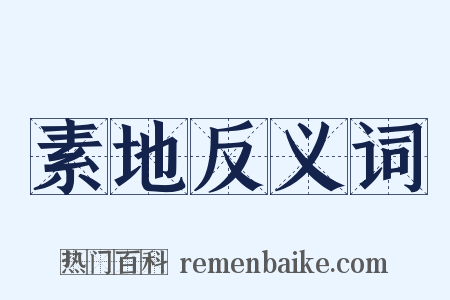 素地反义词是什么意思的图片